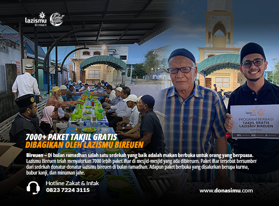 Penyaluran Iftar Gratis Lazismu Bireuen